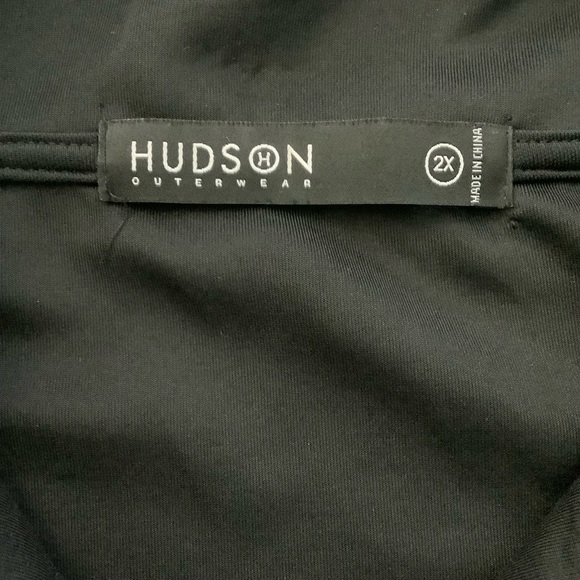 Hudson Outerwear Black with Gold Trim Jacket, Size 2X - Picture 2 of 4